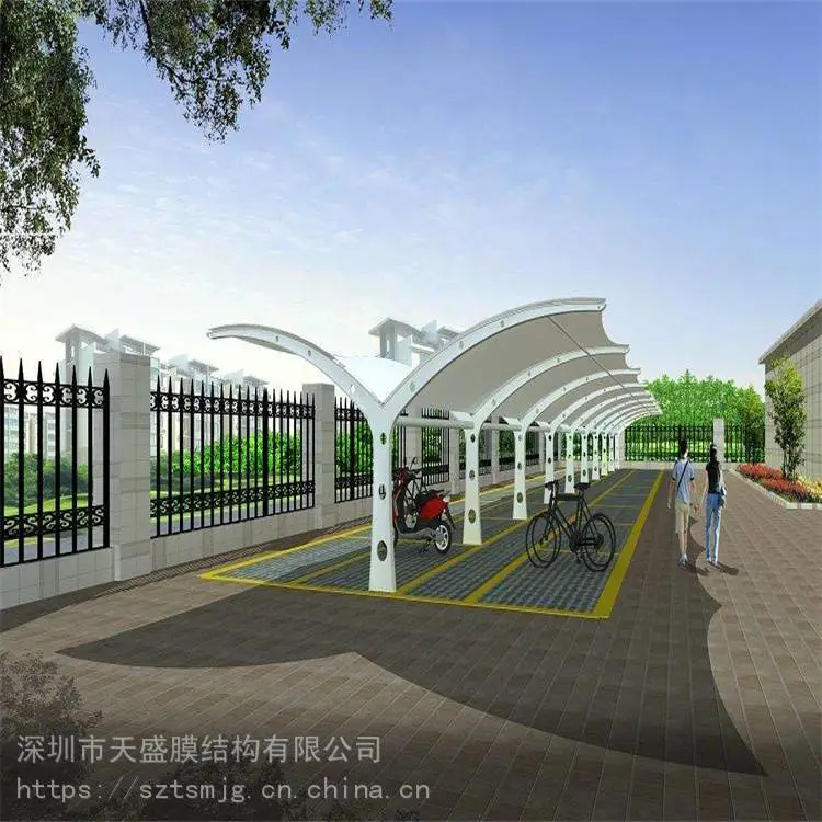 河北张家口蔚县收费站膜结构PVDF膜材料施工