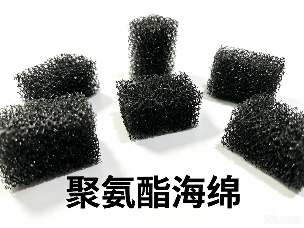汉道 高密度聚氨酯海绵 黑色透气多孔 防尘过滤