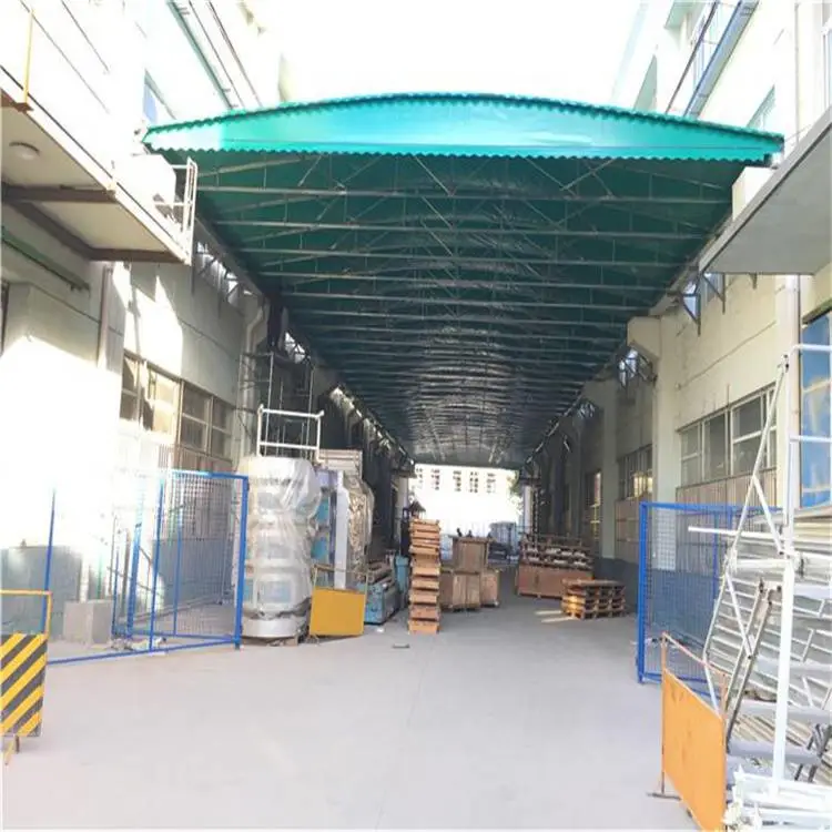 江苏南京 自动收缩厂房遮雨棚 高空移动伸缩式雨棚 遮阳环保美观