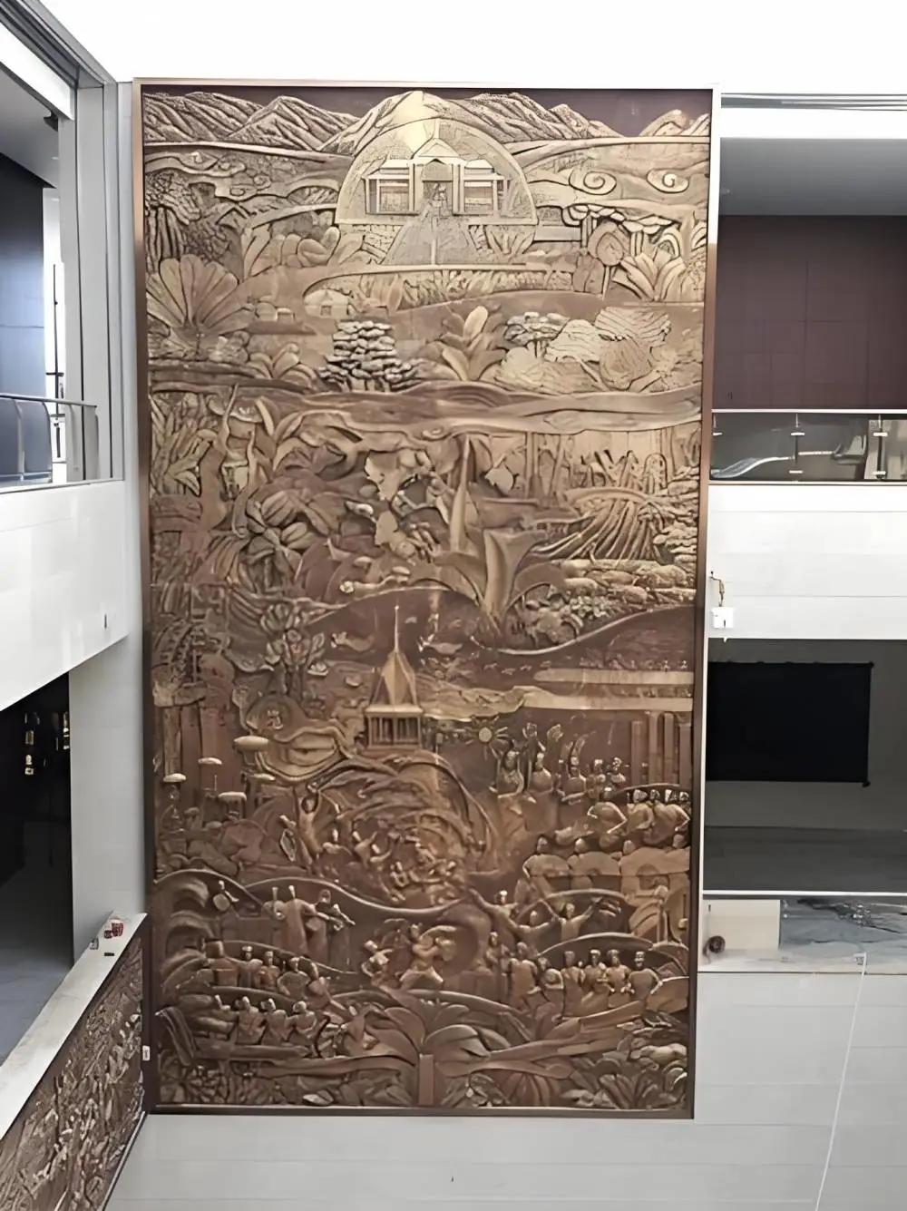 地产售楼部铸铜浮雕壁画背景墙艺术个性化定制设计团队