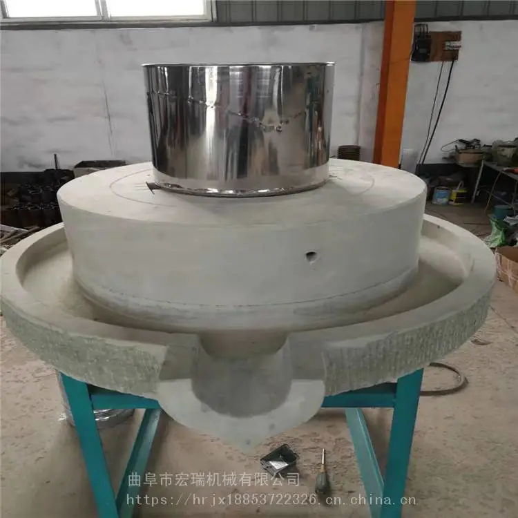 钦州米浆麻石款商用肠粉机石盘式电动石磨家用立式芝麻酱机