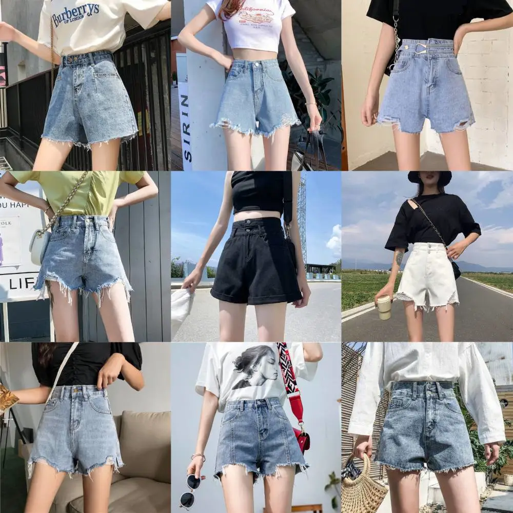 青海西宁5元以下服装批发韩版百搭宽松高腰阔腿大码学生宽松弹力卷边地摊儿童衣服批发厂家直销