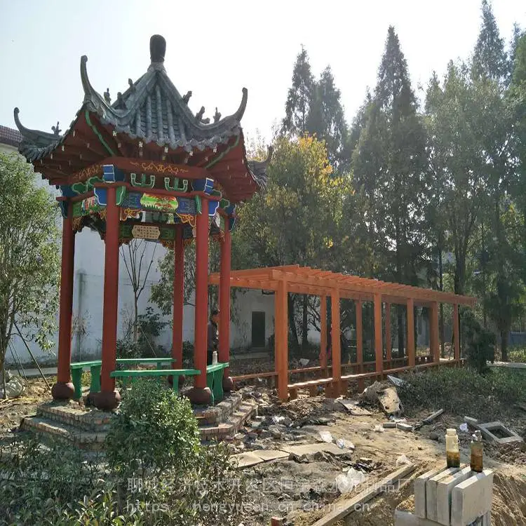 湖南 亭子制作 双层六角亭设计 水泥亭子工厂生产 恒宇森