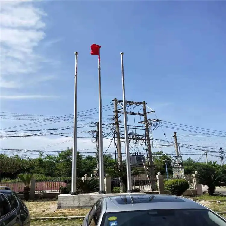加工 潍坊不锈钢锥形旗杆 奏乐旗杆 12.88米