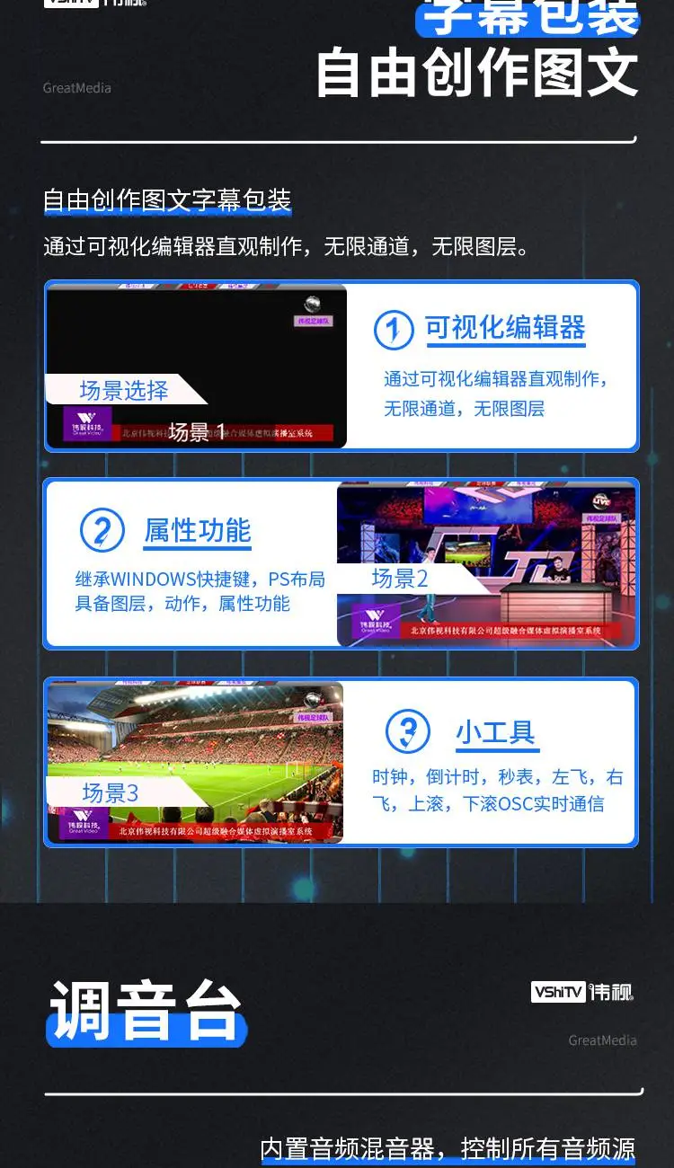 虚拟演播室-校园电视台-演播室/演播厅搭建伟视
