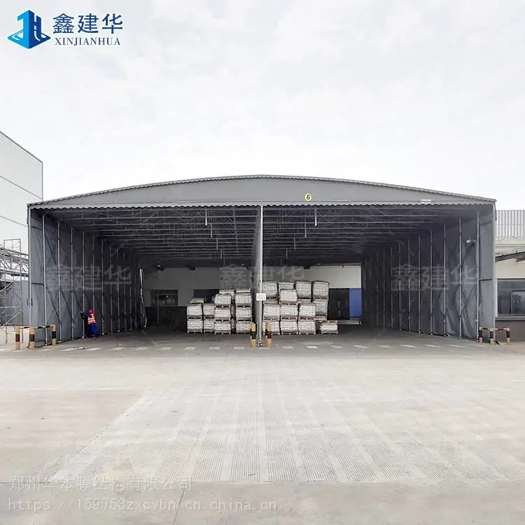 衡阳伸缩雨棚轨道式帐篷室内工业棚可上门量尺