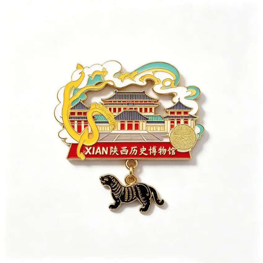 古城地标虎符吊坠 博物馆文创礼品 冰箱贴源头工厂