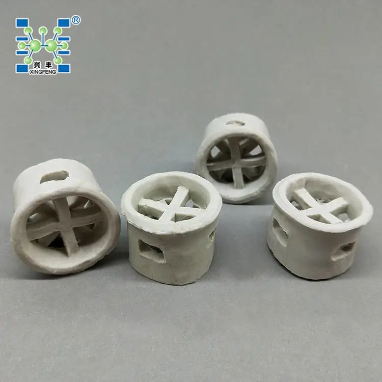 萍乡兴丰供应 25mm陶瓷阶梯环填料，高效率吸收塔陶瓷阶梯环，磷肥厂吸收塔阶梯环