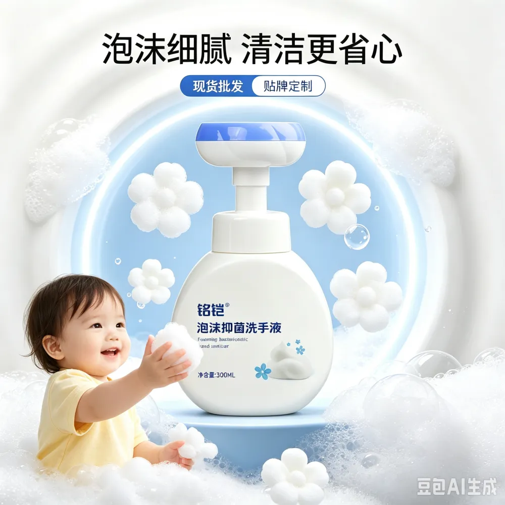 儿童洗手液300ml泡沫抑菌家用批发支持定制