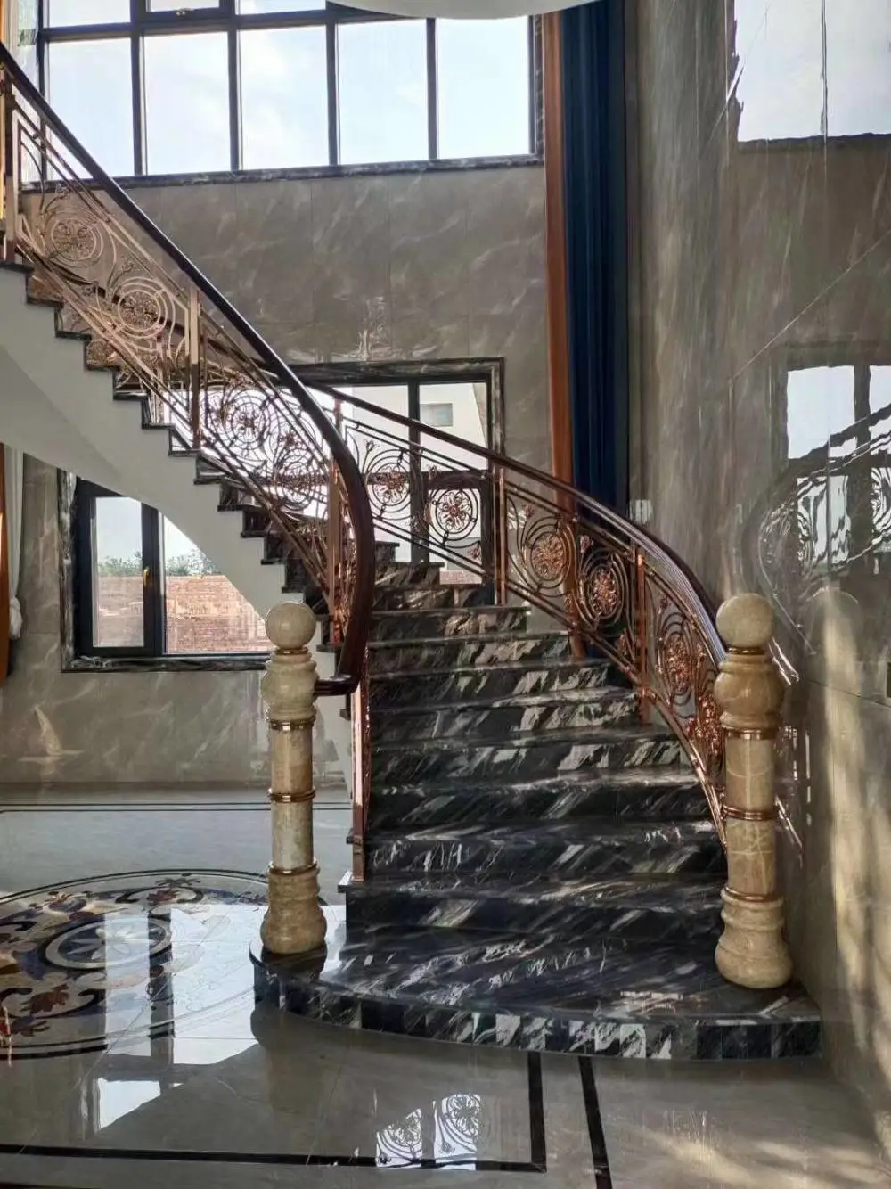 福建金属铜铝楼梯扶手生产厂家