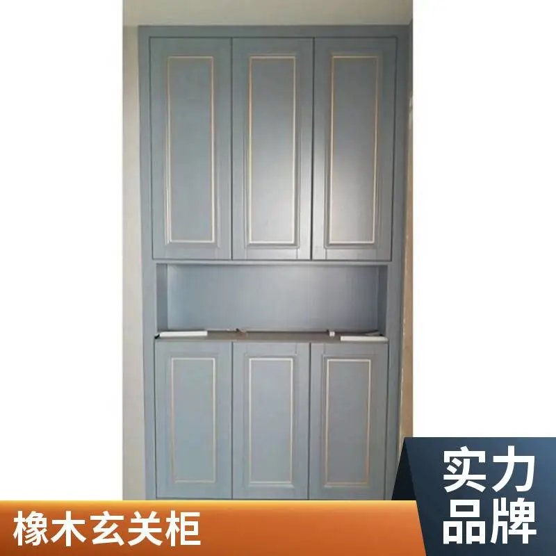 实木鞋柜家用门口大容量省空间玄关简约透气门厅柜