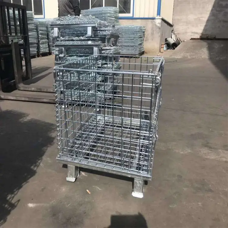 蝴蝶笼简介 喷塑铁托盘 物流仓储笼