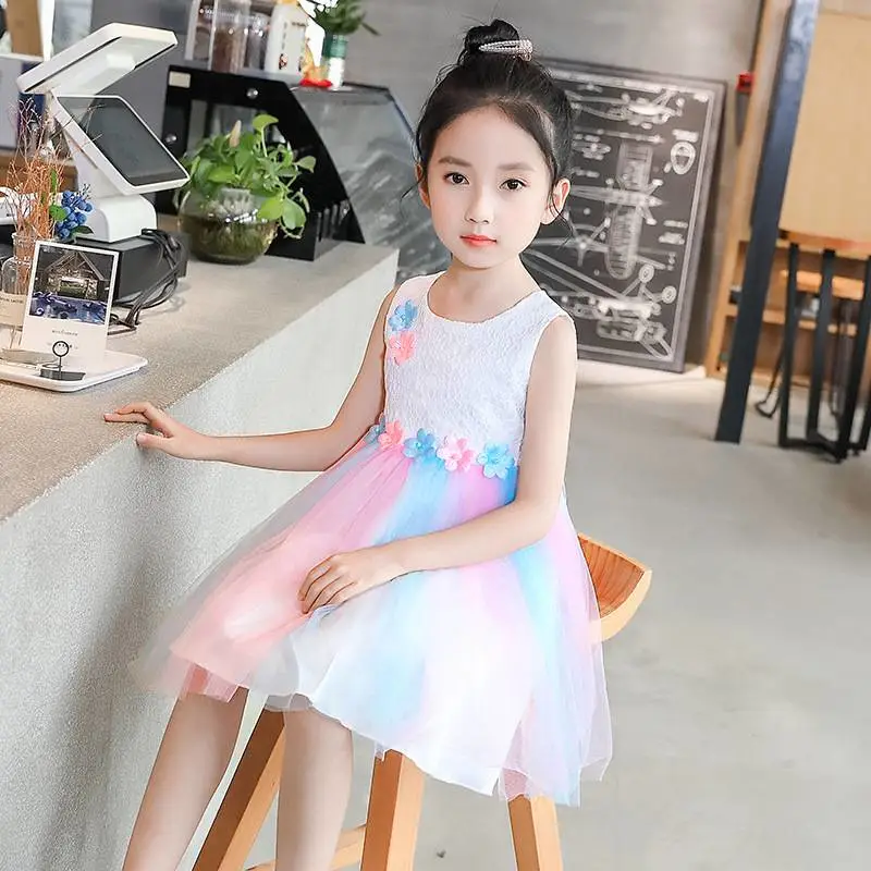 摆地摊的货源从哪里批发女童连衣裙夏季儿童夏韩版可爱裙子蕾丝广州3到十元童装批发