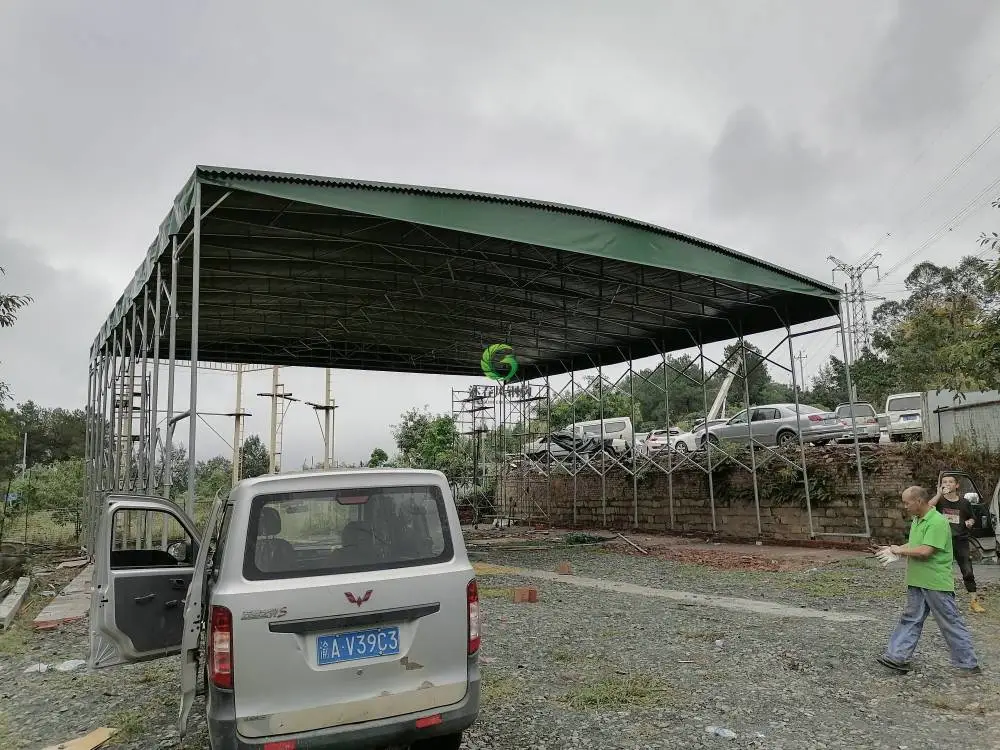 攀枝花悬空电动式雨棚遥控操作,一键开合