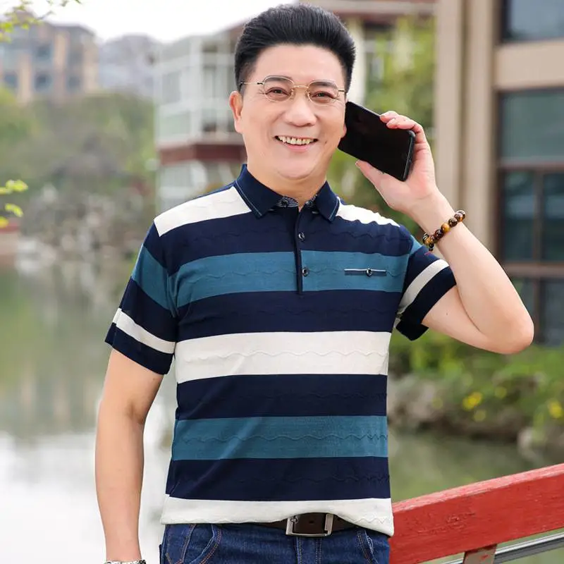 男装中老年人服装批发市场夏季新款中老年男装爸爸装夏装中老年男士适合女人开的小店