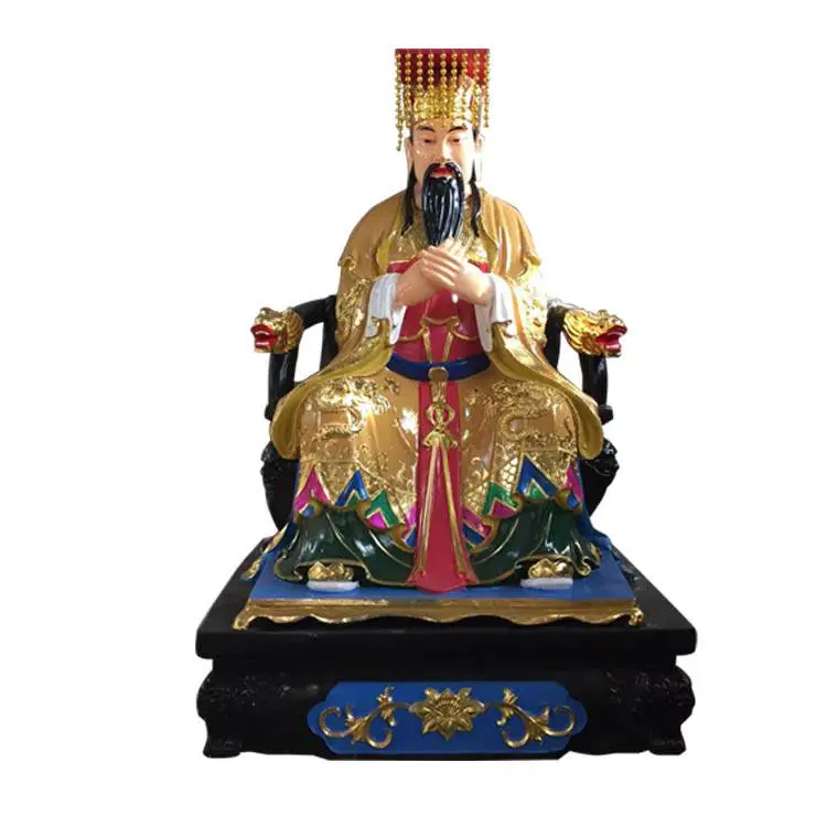 黄大仙像紫薇大帝像混元老祖像彩绘贴金善缘佛像厂直销