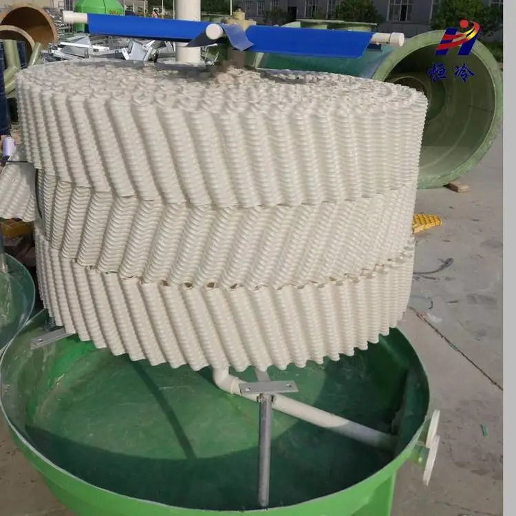 高度200mm聚丙烯斜波纹填料白色PP凉水塔斜交错散热卷 金泰诺