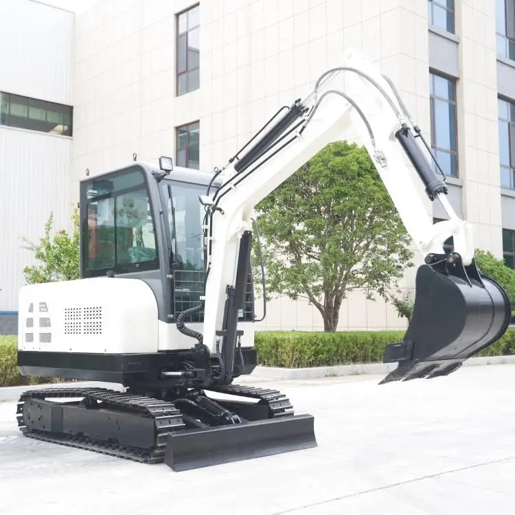 履带式小型挖掘机35型座驾式挖沟机建筑工程果园柴油挖掘机
