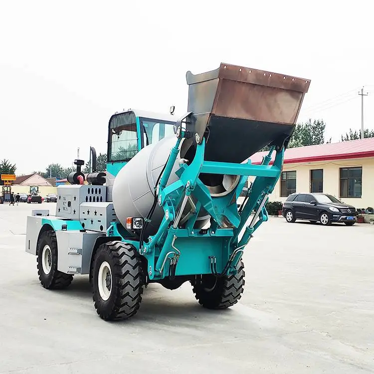 徐州自上料混凝土搅拌车混泥土2方3.5方全自动工地移动式水泥罐搅拌机