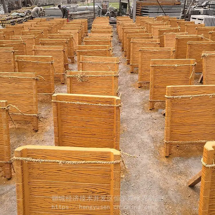 水泥木纹花箱 混凝土仿木 自制水泥花箱 陆景装饰建材