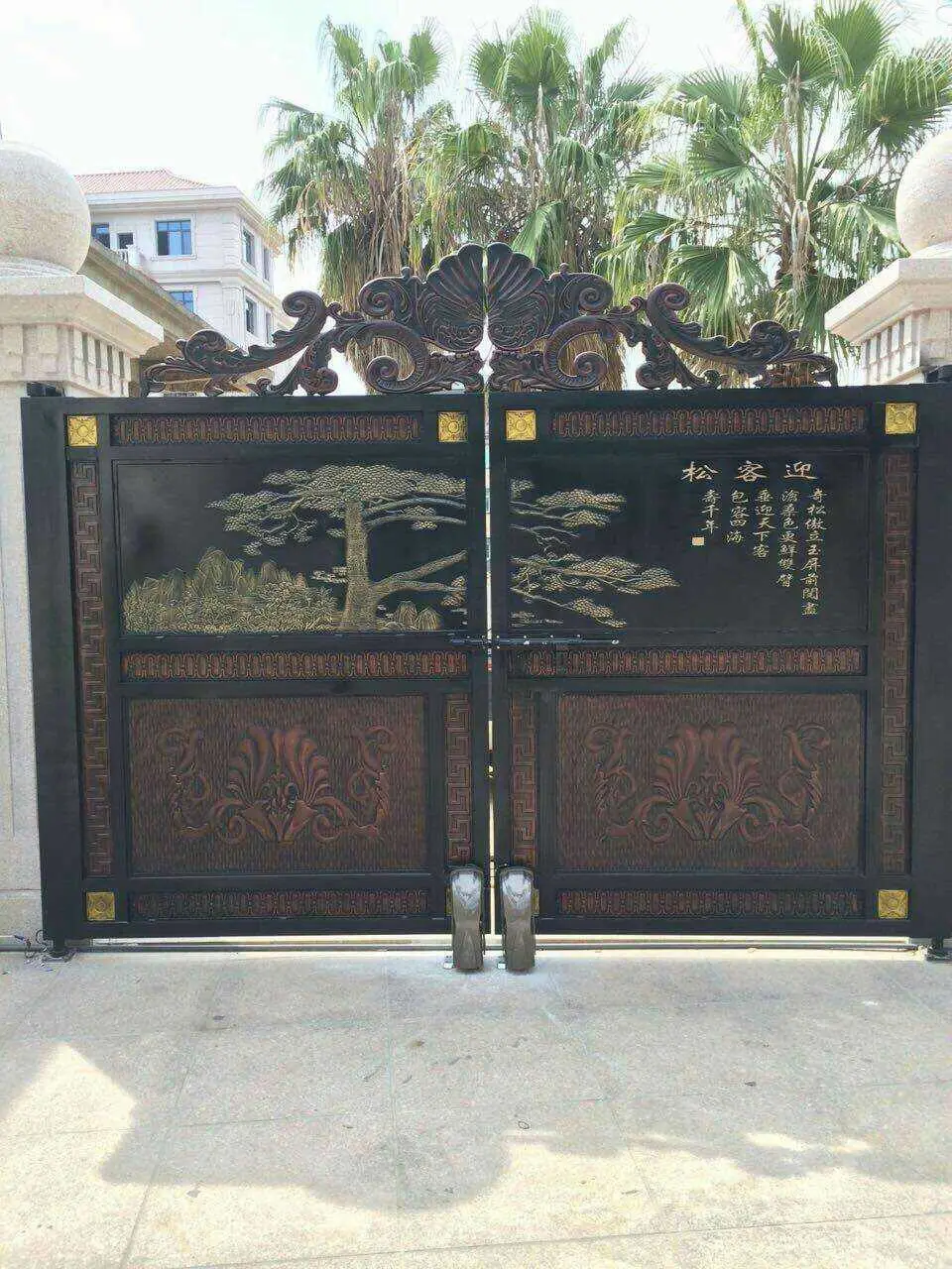 阿尔卡诺开门机智能遥控别墅大门开门电机 远程遥控开门机家用电动平开门机