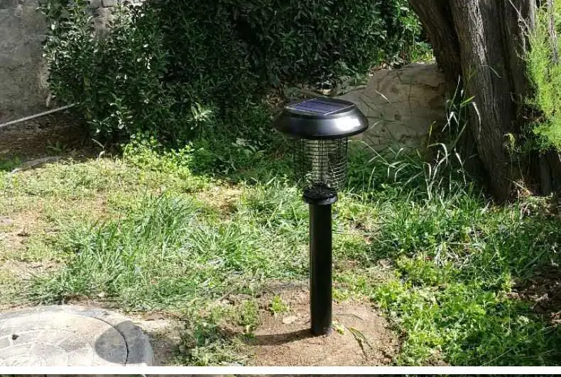 太阳能灭蚊灯也是电驱蚊设备，无需接电