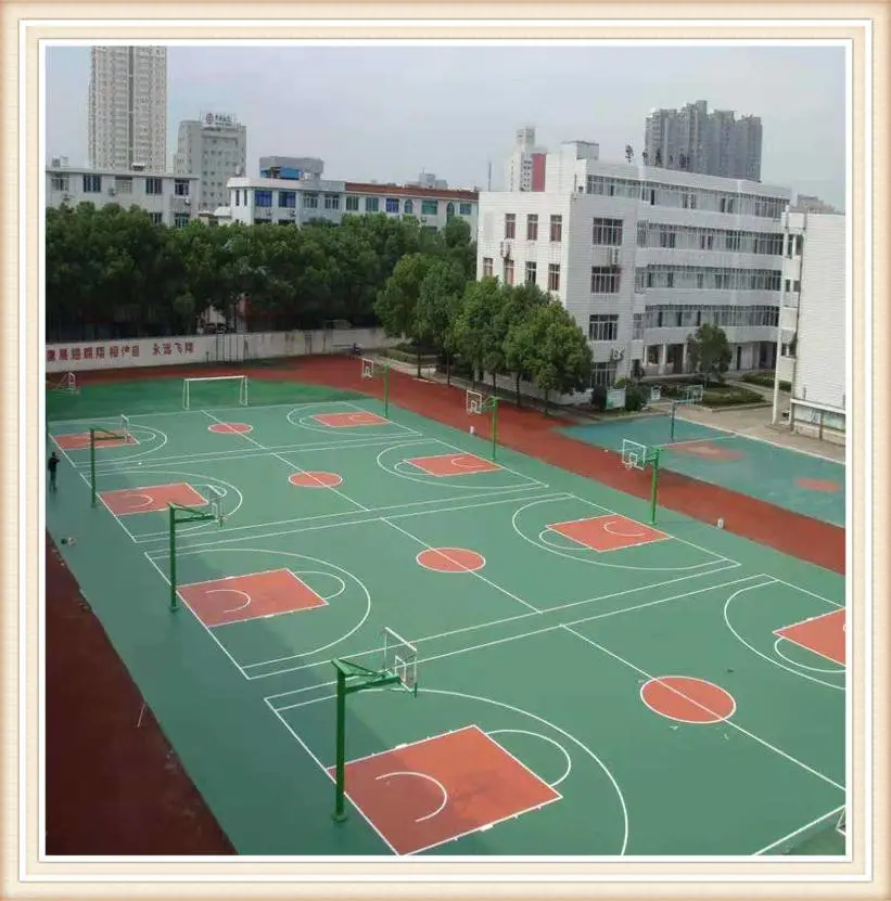 生产厂家,室外篮球场地面,硅pu塑胶篮球场,硅PU篮球场厂家