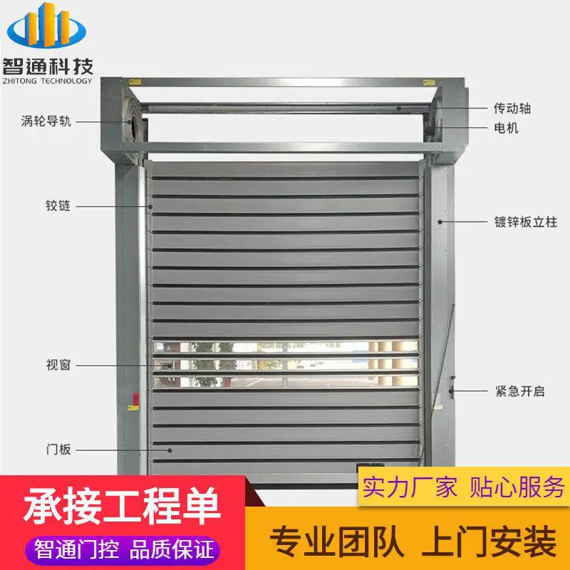 东莞pvc快速卷闸门无尘车间电动感应门工业门升降门堆积门安装智通