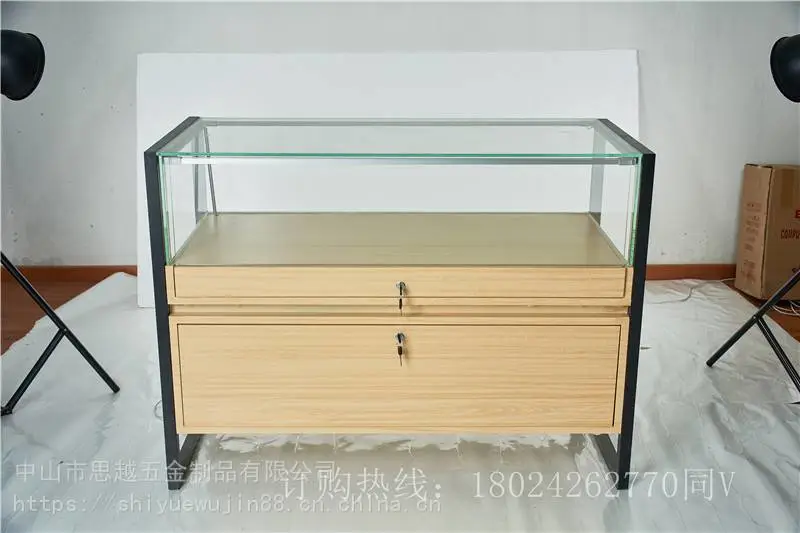 靠墙手机柜台华为小米5G手机受理台玻璃柜定做内销外贸