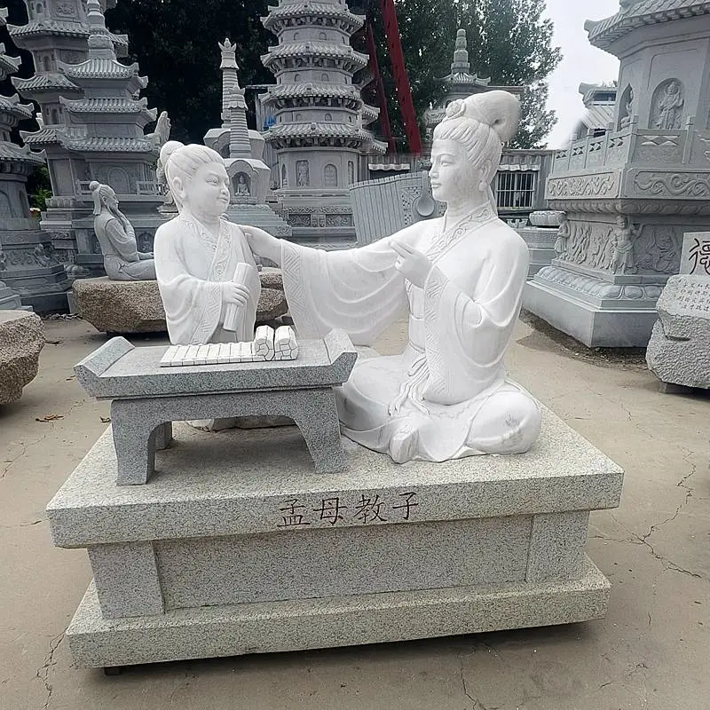 石雕人物雕塑花岗岩历史寓言雕刻园林景观装饰名人肖像