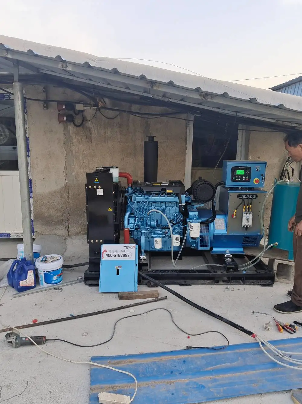 潍柴电力64千瓦KW三相柴油发电机四缸水冷WP4.1D80E200