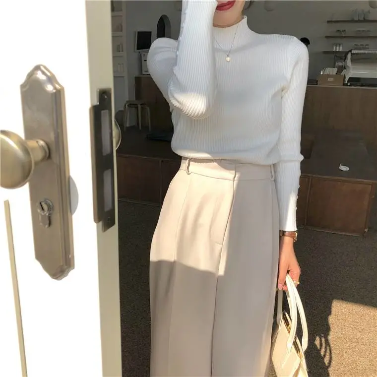 石家庄服装地摊货批发新款洋气撞色毛衣女士品牌服装尾货批发
