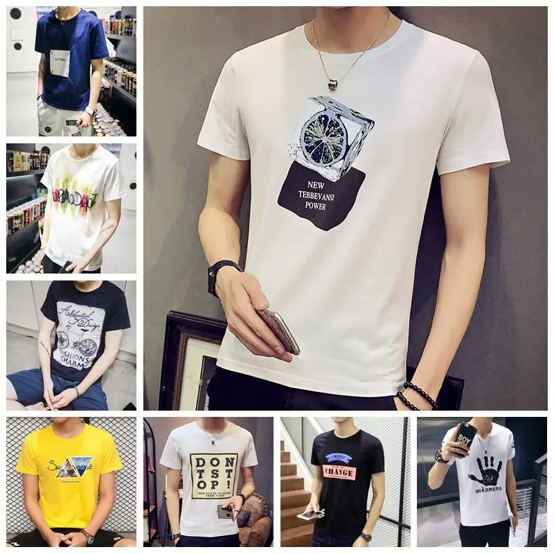 摆地摊卖衣服男装潮牌男式t恤新款哪里有便宜的地摊服装批发