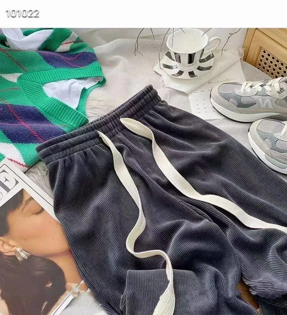 广东湛江女休闲裤品牌大全 款式快手直播拿源几块钱棉质女式休闲裤