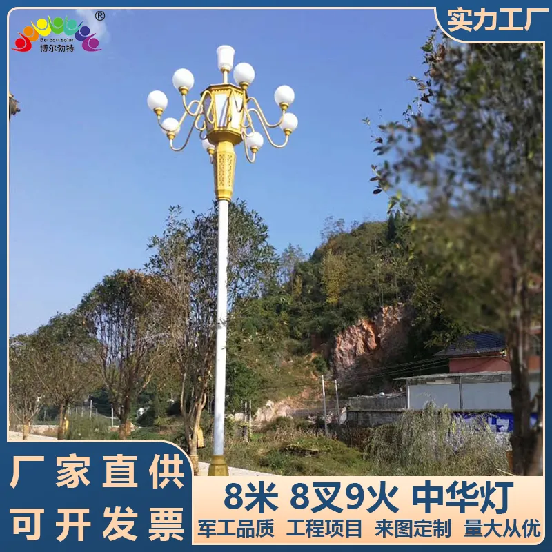 博尔勃特户外10米8叉9火中华灯13米桥梁灯城市道路大型路灯