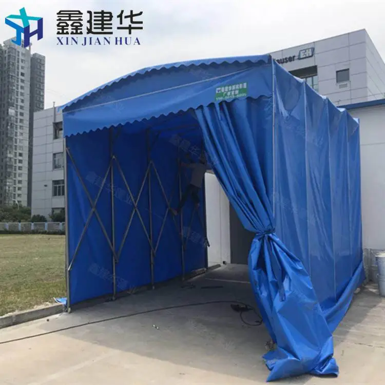 十堰大型仓库遮阳蓬伸缩喷漆房安装定制
