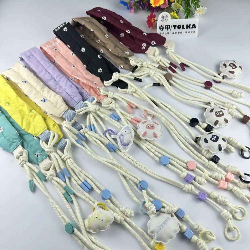 TOLKA 夺甲可爱卡通布艺挂绳，可调节编织手机挂链，公仔挂件多色可选