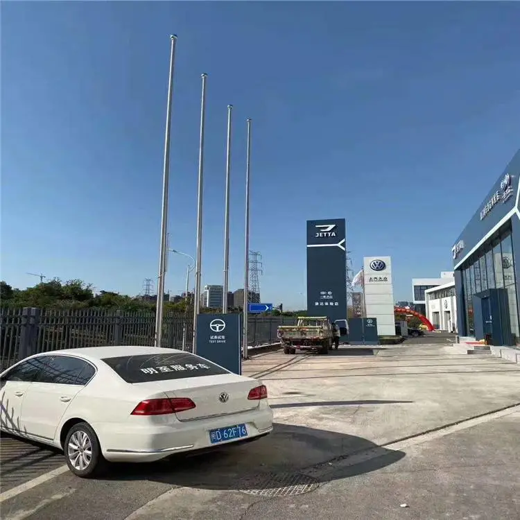 供应 不锈钢锥形旗杆 手摇不锈钢旗杆 提供安装方案