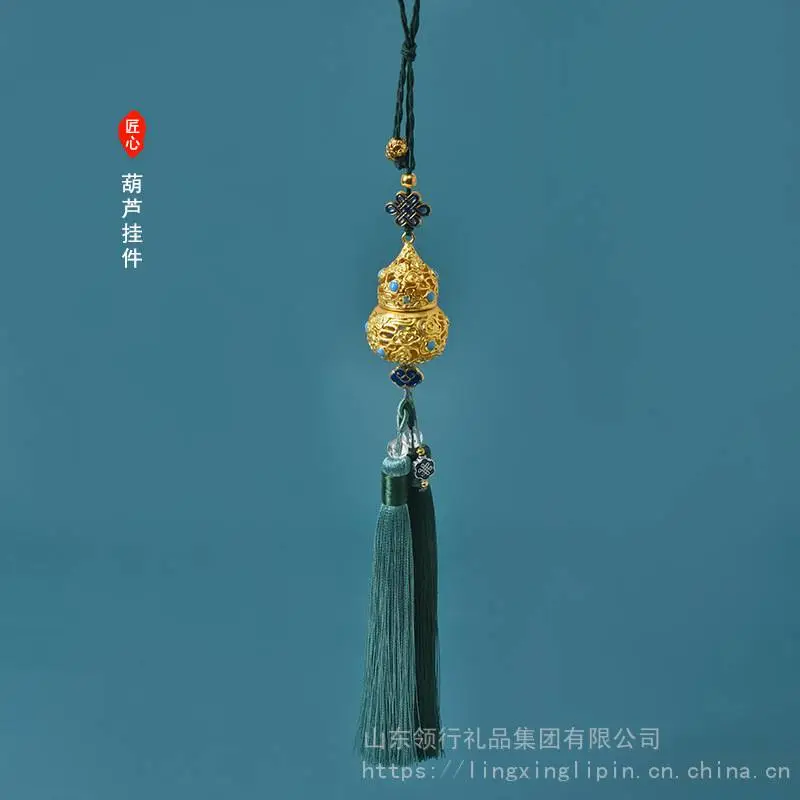 民族风葫芦汽车挂件车载后视镜情侣款装饰双流苏挂饰直播货源