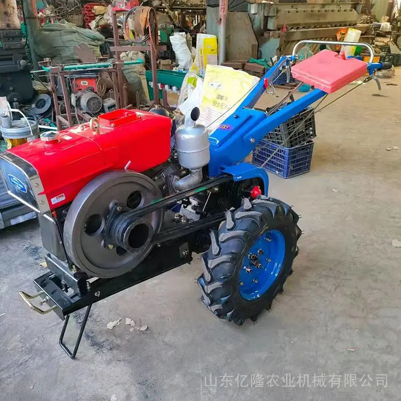 电启动18马力手扶拖拉机 水旱两用柴油耕地机 大棚果园开沟施肥机