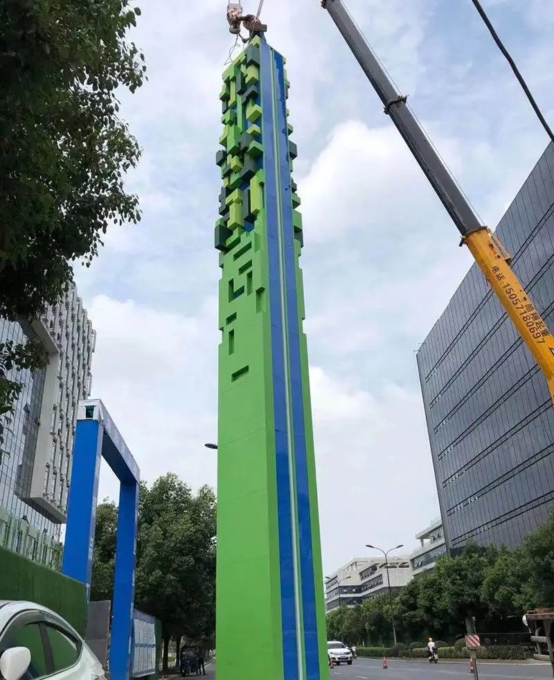 【楼处镂空圆形金属景观小品制作 安徽淮北 成都医院标识标牌制作
