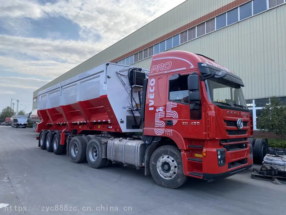湖北汇龙输送带自卸半挂运输车