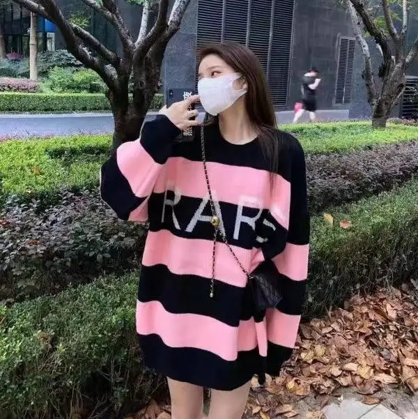 韩版毛衣圆领秋冬大毛衣便宜女装针织羊绒毛衣供应