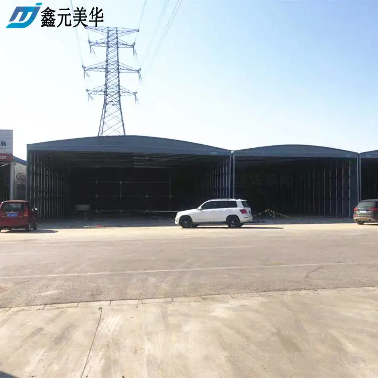 周口物流推拉篷,工厂卸货区伸缩篷房是什么样的