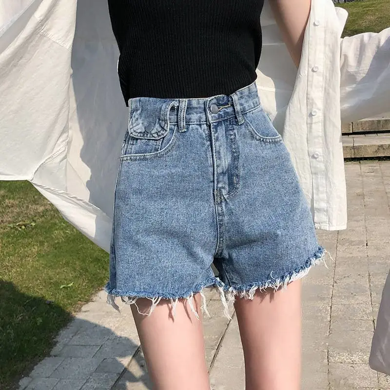 沈阳地摊服装哪里高腰牛仔短裙女夏潮青岛5元服装批发