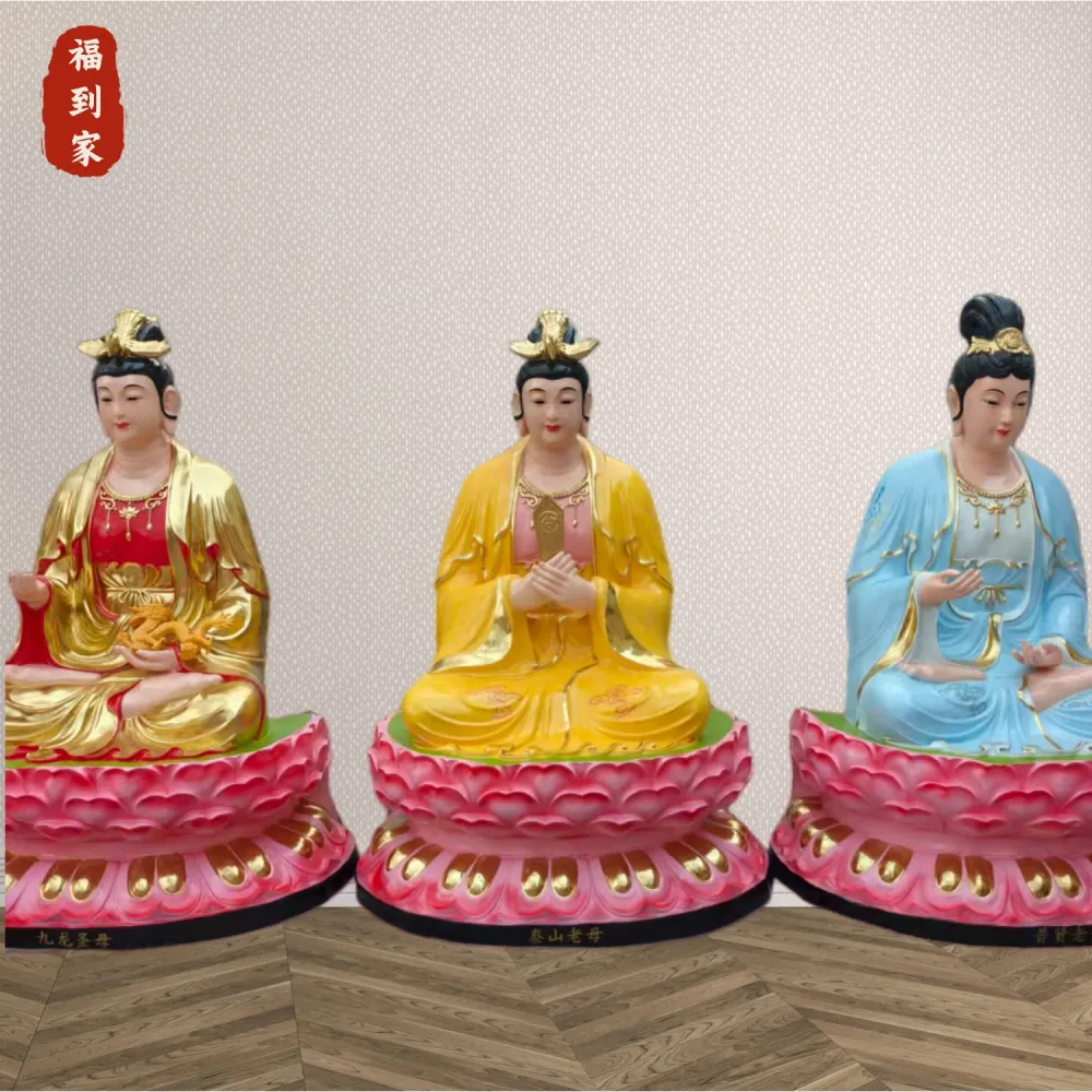 佛道家供应佛像 三霄娘娘神像3.1米 树脂佛像厂 送子娘娘 无生老母像
