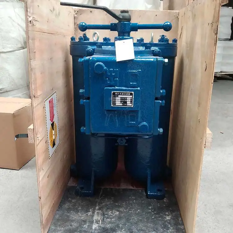 嘉硕环保SPL-80-202目网片式双筒油过滤器 不锈钢润滑油过滤