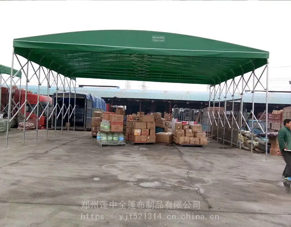 顺发定做仓库存储电动防雨棚伸缩篷推拉蓬 造型美观