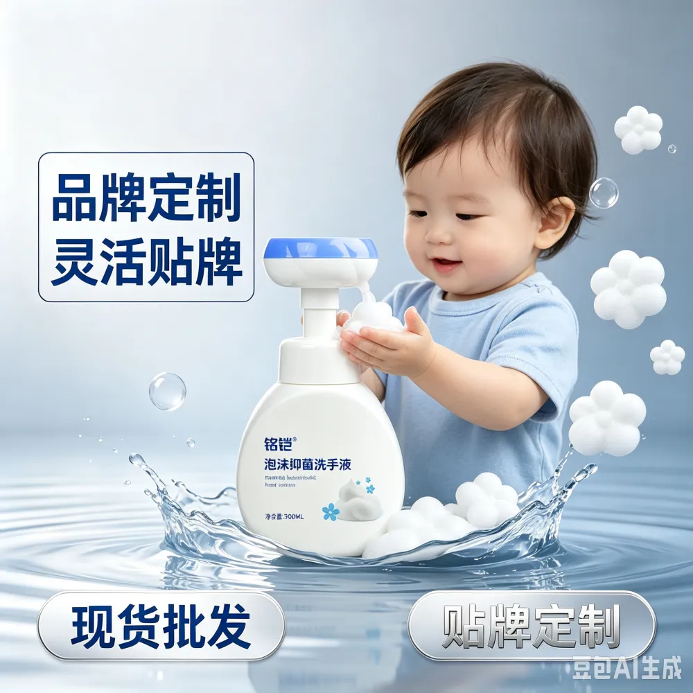 家用儿童抑菌洗手液300ml泡沫型OEM定制现货