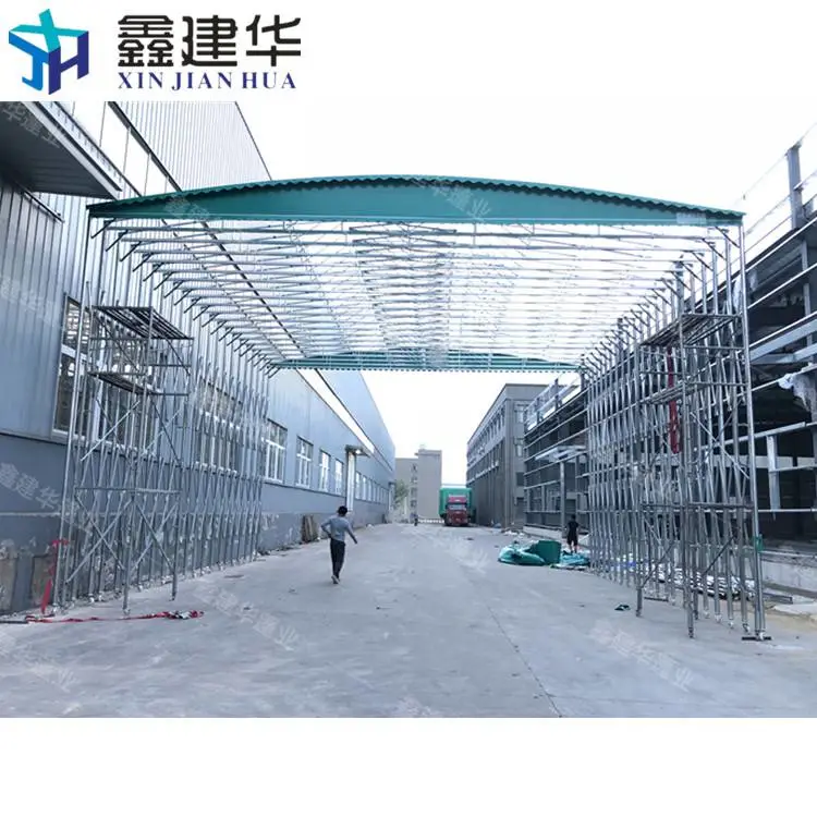 十堰大型仓库遮阳蓬伸缩喷漆房安装定制